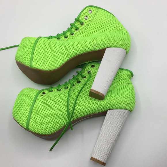 Flawed Jeffrey Campbell NWT lime green Litas. - Picture 7 of 17
